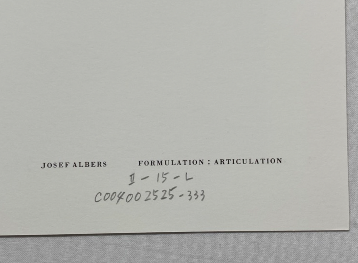 Josef Albers, Untitled, Formulation Articulation Ⅱ, 1972-Smolensky Gallery