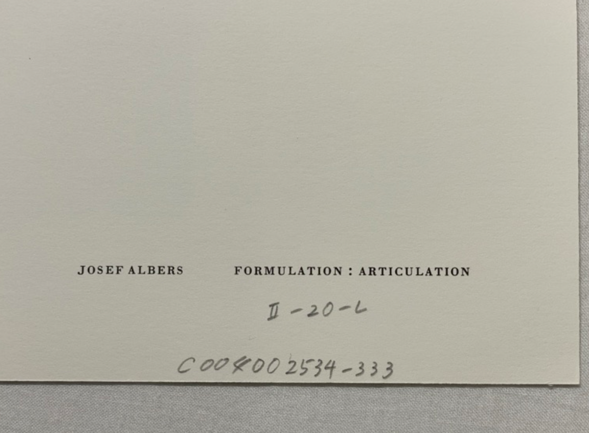 Josef Albers, Untitled, Formulation Articulation Ⅱ, 1972-Smolensky Gallery