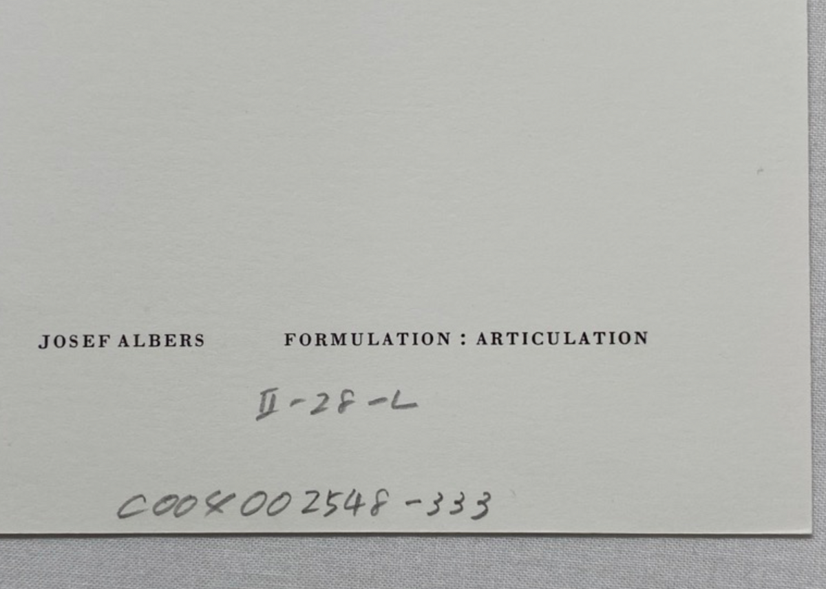 Josef Albers, Untitled, Formulation Articulation Ⅱ, 1972-Smolensky Gallery