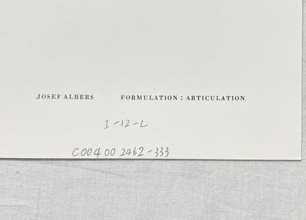 Josef Albers, Untitled, Formulation Articulation Ⅱ, 1972-Smolensky Gallery