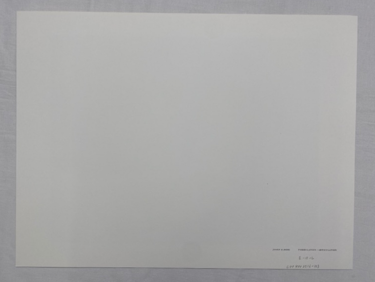 Josef Albers, Untitled, Formulation Articulation II, 1972