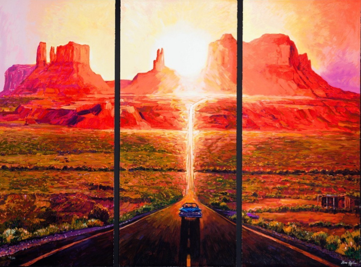 Bob Dylan, Sunset in Monument Valley, from The Retrospectrum Collection (Triptych), 2022