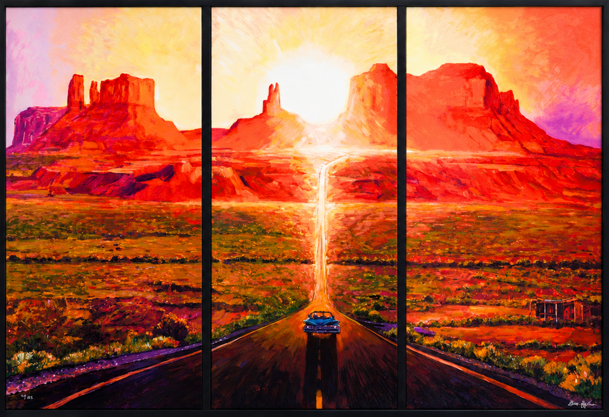 Bob Dylan, Sunset in Monument Valley, from The Retrospectrum Collection (Triptych), 2022