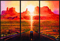 Bob Dylan, Sunset in Monument Valley, from The Retrospectrum Collection (Triptych), 2022