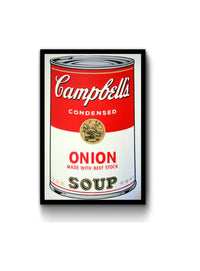 Pop art screenprint by Sunday B Morning (Andy Warhol) Sunday B. Morning (Andy Warhol), Campbells Onion Soup – collectible contemporary artwork for sale from Smolensky Gallery
