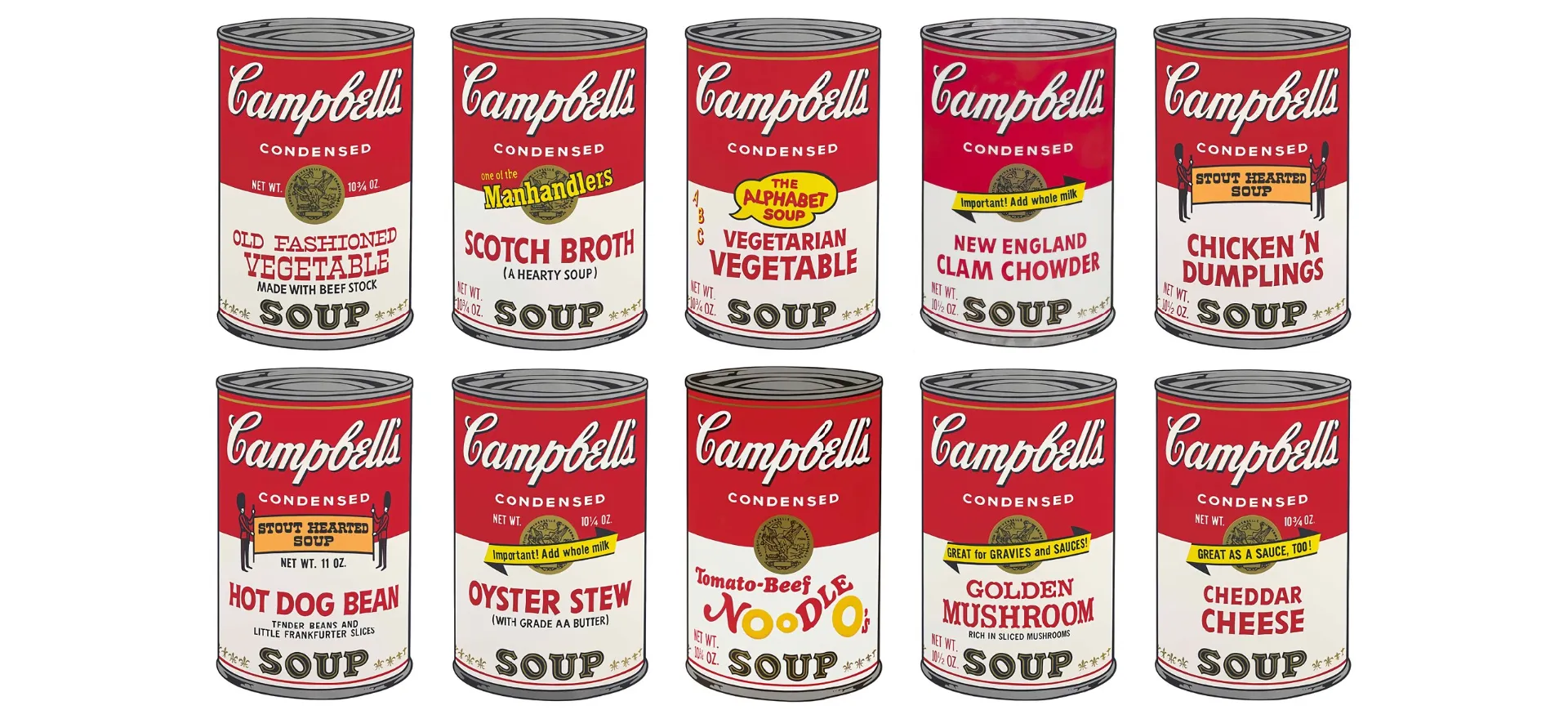 Campbell's Soup Can Series I — Complete 10-Print Portfolio (after Andy Warhol)