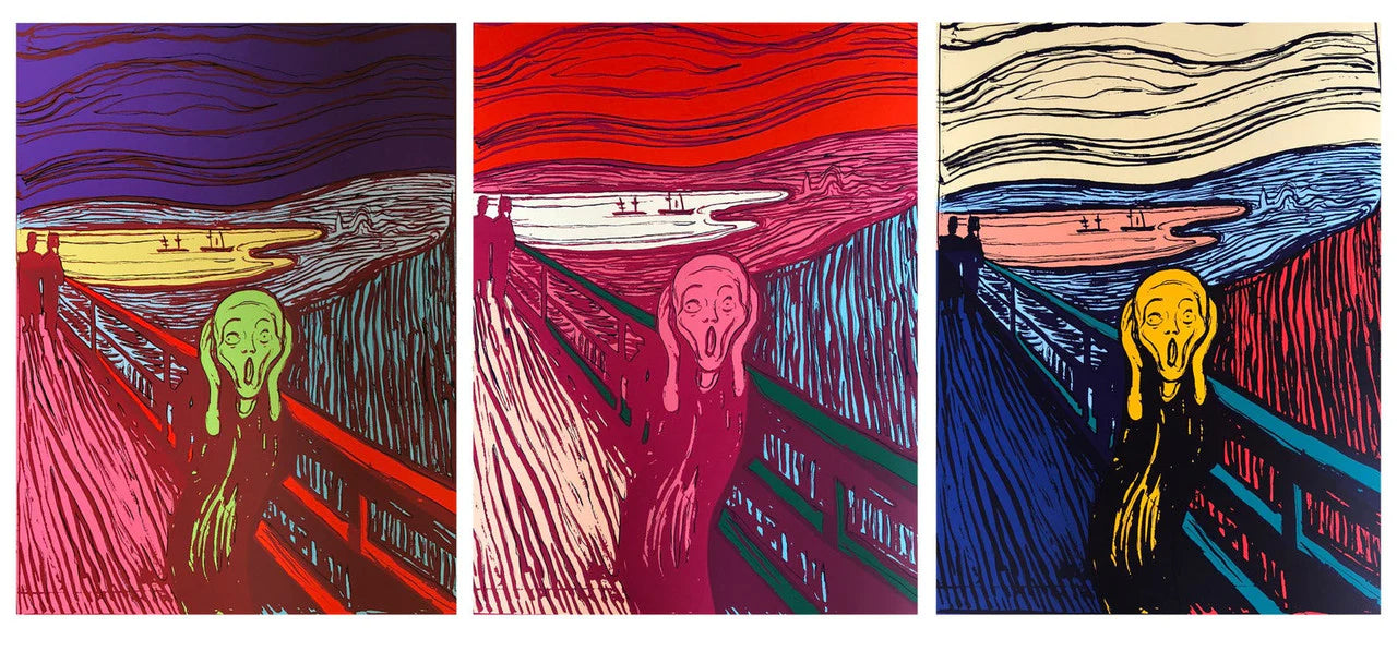 The Scream — 3-Piece Set (after Edvard Munch / Andy Warhol)