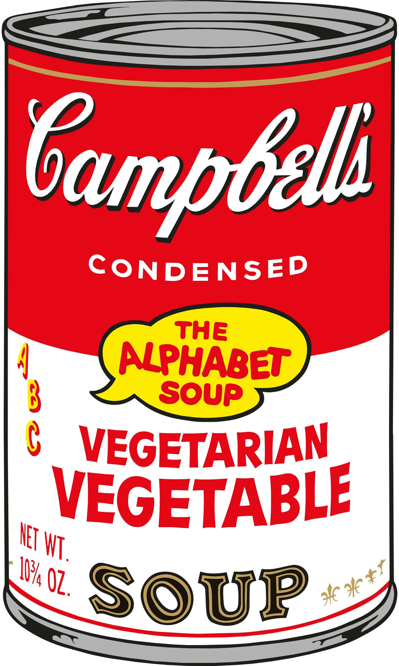 Pop art screenprint by Sunday B Morning (Andy Warhol) Sunday B. Morning (Andy Warhol), Vegetarian Vegetable Soup – collectible contemporary artwork for sale from Smolensky Gallery