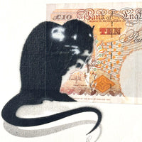 TBOY, A Note to Blek £10, original art work for sale from Smolensky Gallery 
