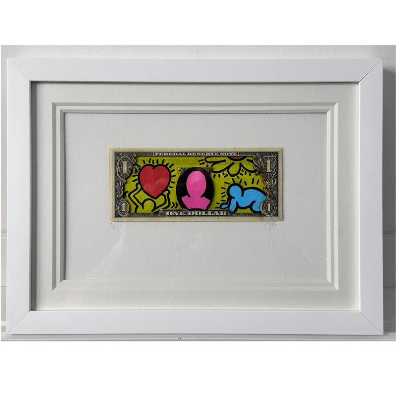 TBOY, A note to Keith yellow pop original, original artwork for sale from smolensky gallery