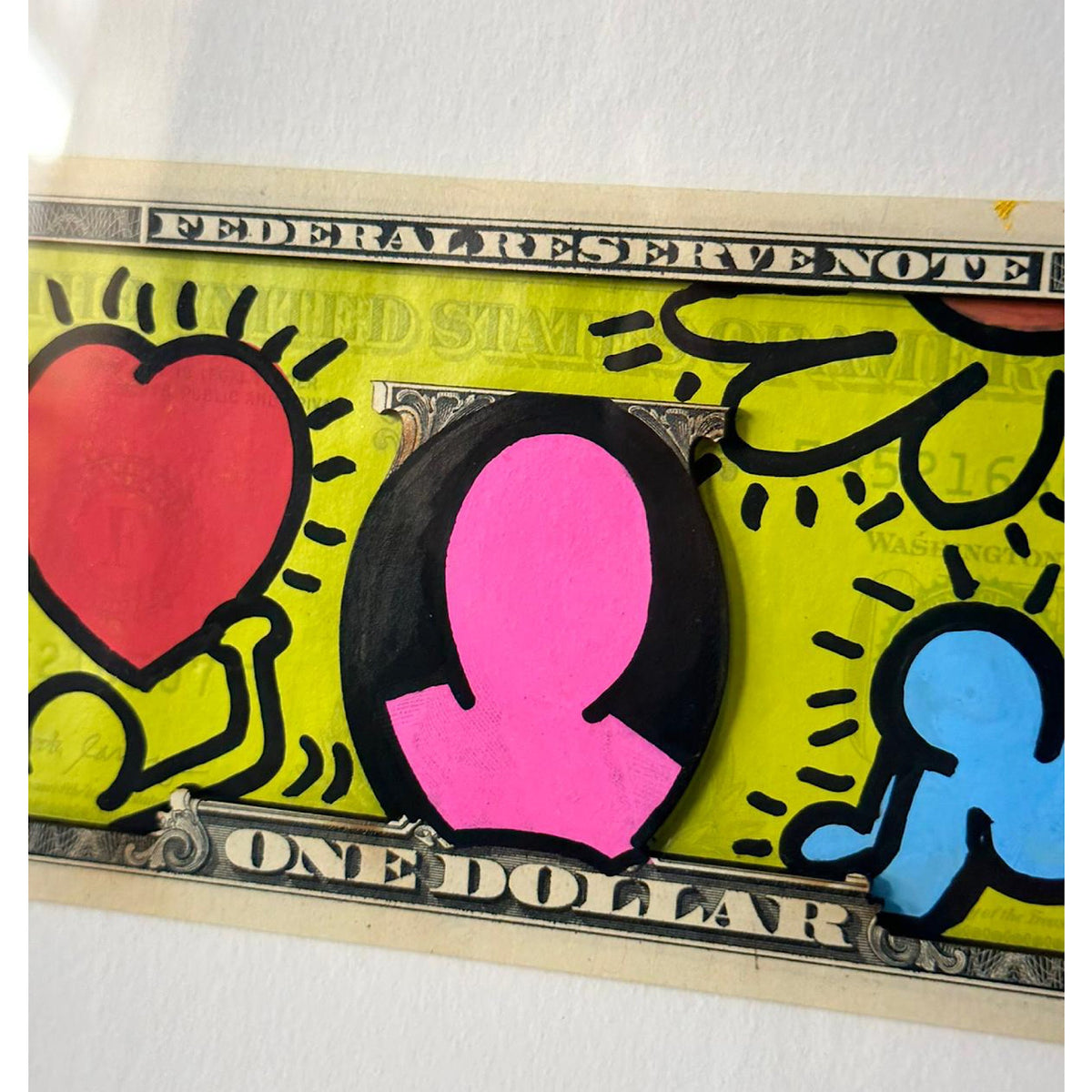 TBOY, A note to Keith yellow pop original, original artwork for sale from smolensky gallery