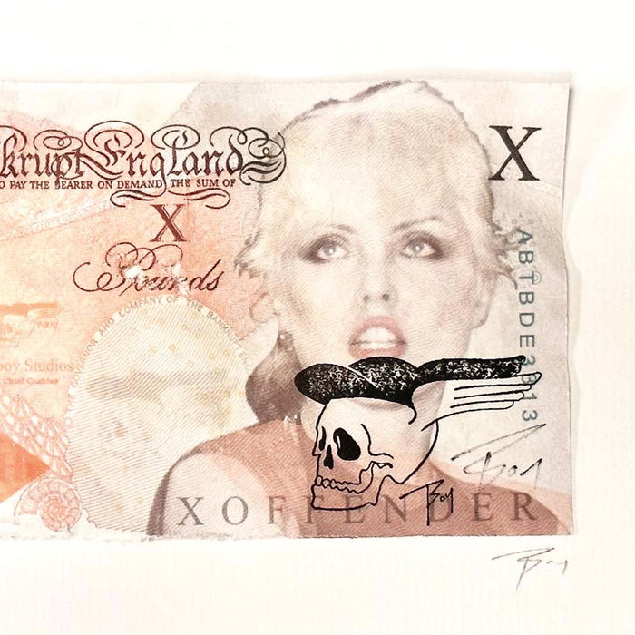 TBOY, Generation X bank note, blondie, original artwork for sale from smolensky gallery