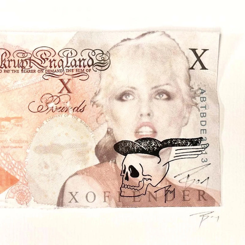 TBOY, Generation X bank note, blondie, original artwork for sale from smolensky gallery