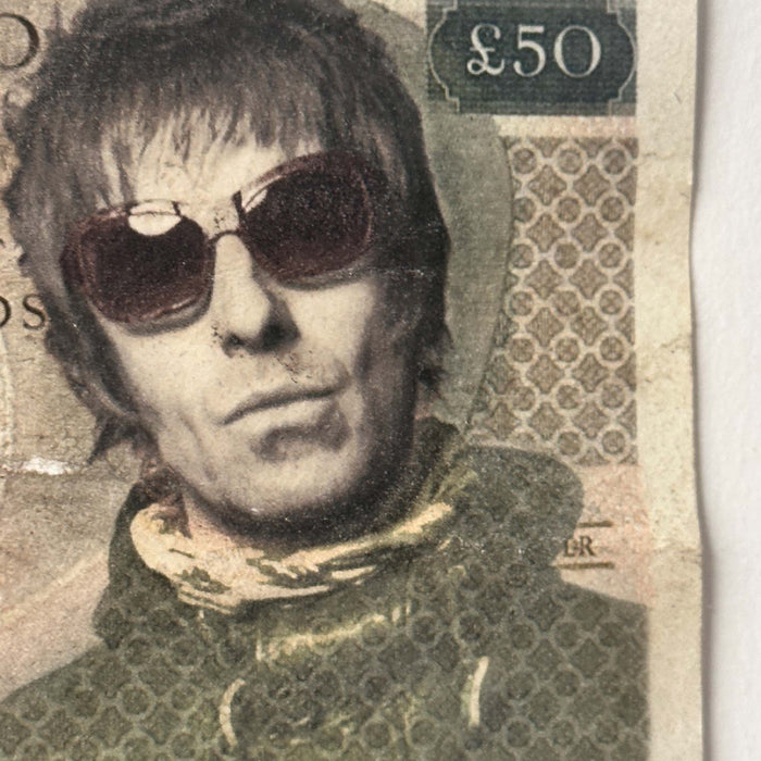 TBOY, Liam £50 bank note, original artwork for sale from Smolensky Gallery 