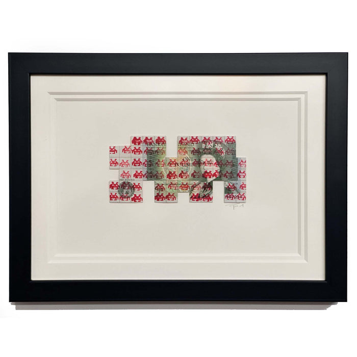 TBOY, Put it on the TAB red invader £1 edition, original artwork for sale from smolensky gallery