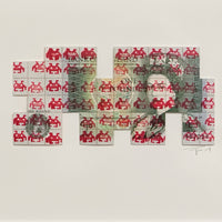 TBOY, Put it on the TAB red invader £1 edition, original artwork for sale from smolensky gallery