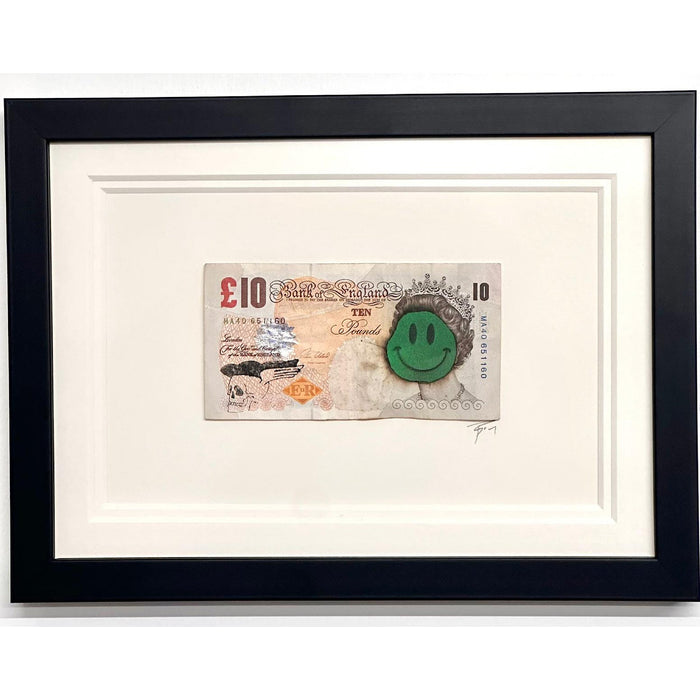 TBOY, SMIL£ green edition, original artwork for sale from smolensky gallery
