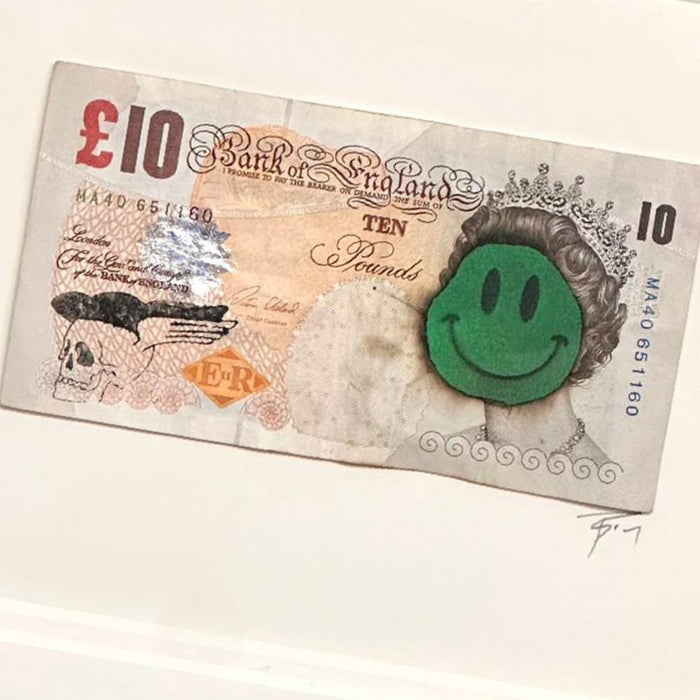 TBOY, SMIL£ green edition, original artwork for sale from smolensky gallery
