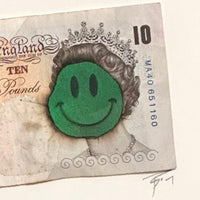 TBOY, SMIL£ green edition, original artwork for sale from smolensky gallery