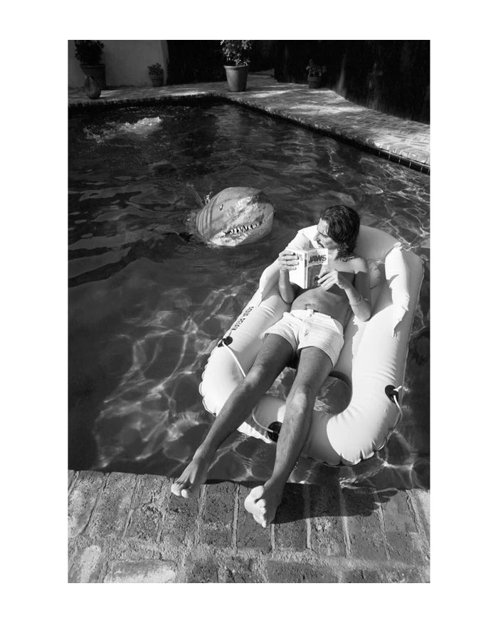 Terry O'Neill, Alice Cooper in his pool, circa 1975 Limited edition fine art photograph by Terry O'Neill, featuring iconic portrait photography of celebrities and cultural figures. Available for sale at Smolensky Gallery