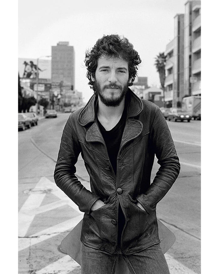 Terry O'Neill, Bruce Springsteen on The Strip, 1975 Limited edition fine art photograph by Terry O'Neill, featuring iconic portrait photography of celebrities and cultural figures. Available for sale at Smolensky Gallery