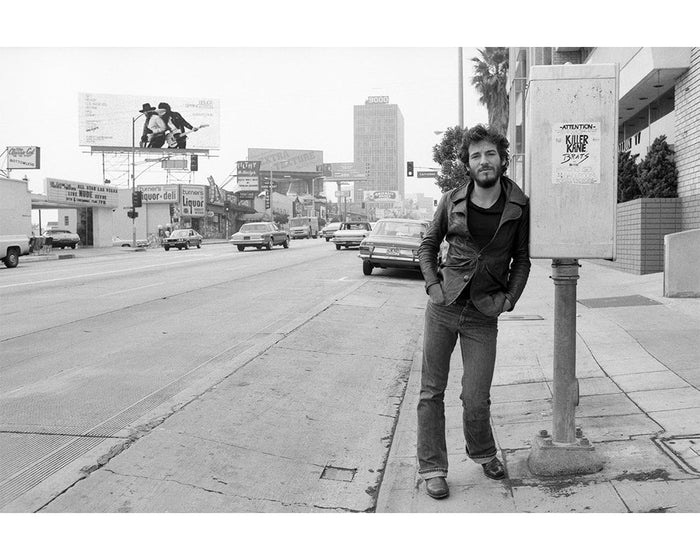 Terry O'Neill, Bruce Springsteen on the Sunset Strip, 1975 Limited edition fine art photograph by Terry O'Neill, featuring iconic portrait photography of celebrities and cultural figures. Available for sale at Smolensky Gallery