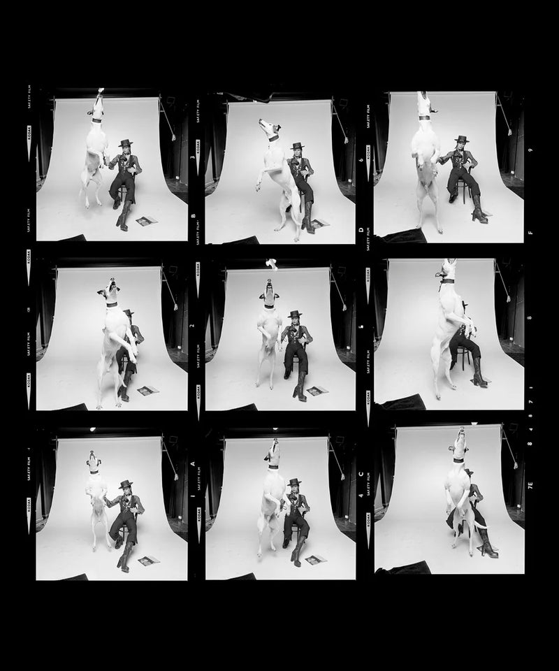 Terry O'Neill, David Bowie Diamond Dogs contact sheet, 1974 Limited edition fine art photograph by Terry O'Neill, featuring iconic portrait photography of celebrities and cultural figures. Available for sale at Smolensky Gallery