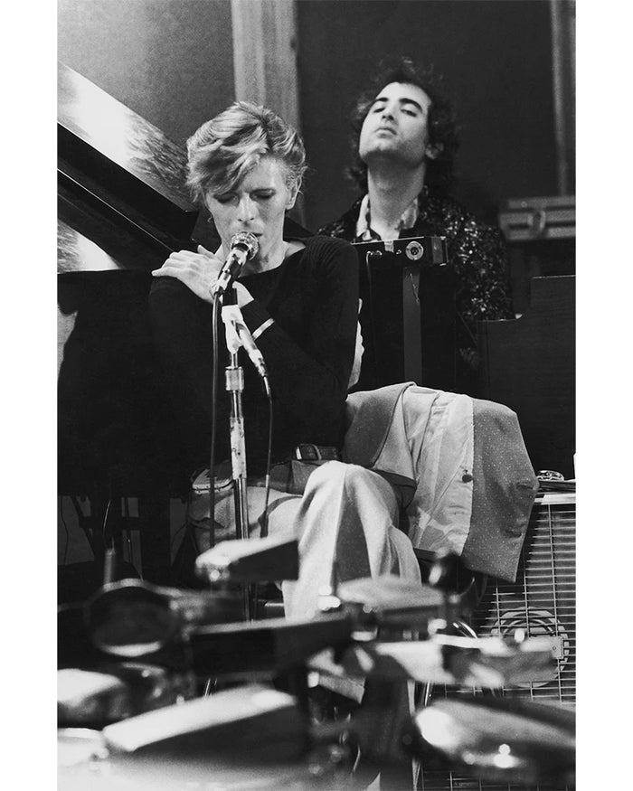 Terry O'Neill, David Bowie & Mike Garson recording Young Americans, 1974 Limited edition fine art photograph by Terry O'Neill, featuring iconic portrait photography of celebrities and cultural figures. Available for sale at Smolensky Gallery