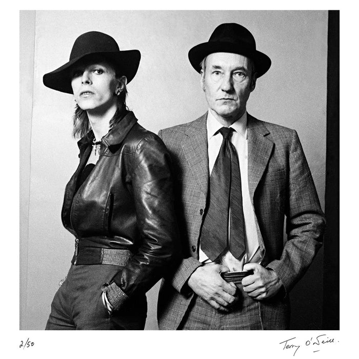Terry O'Neill, David Bowie & William Burroughs for Rolling Stone, 1974 Limited edition fine art photograph by Terry O'Neill, featuring iconic portrait photography of celebrities and cultural figures. Available for sale at Smolensky Gallery