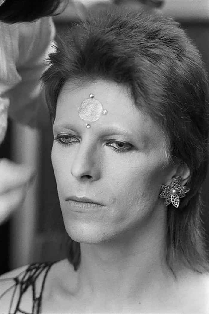 Terry O'Neill, David Bowie performing as Ziggy Stardust at the Marquee Club in London, 19 October 1973 Limited edition fine art photograph by Terry O'Neill, featuring iconic portrait photography of celebrities and cultural figures. Available for sale at Smolensky Gallery
