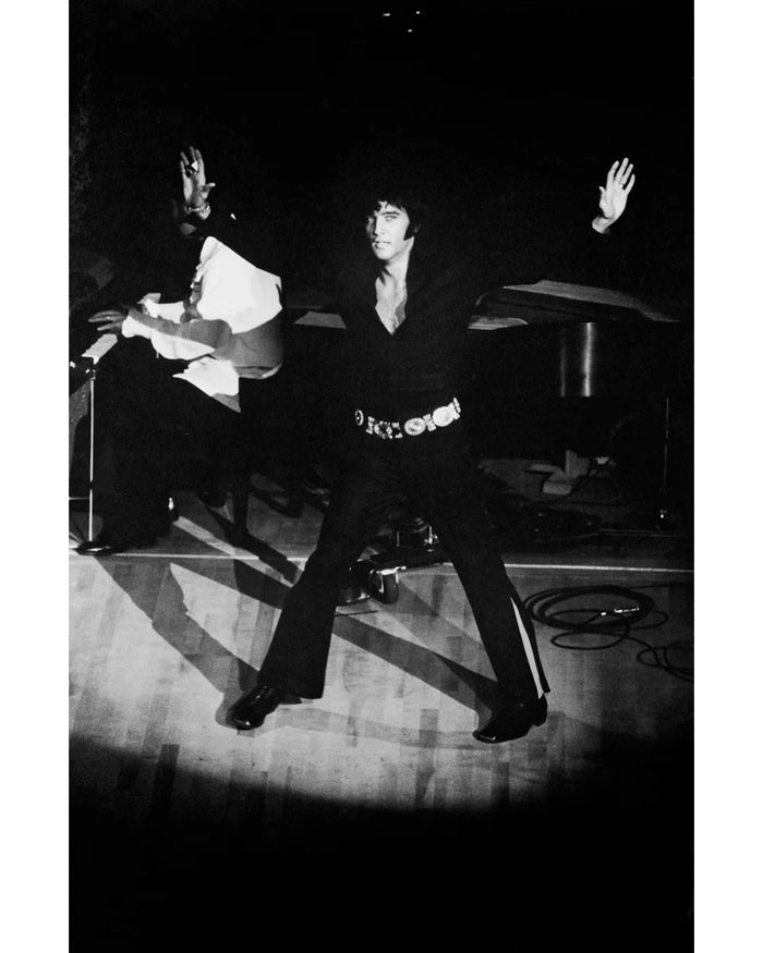 Terry O'Neill, Elvis Presley at The International Hotel, 1969 Limited edition fine art photograph by Terry O'Neill, featuring iconic portrait photography of celebrities and cultural figures. Available for sale at Smolensky Gallery