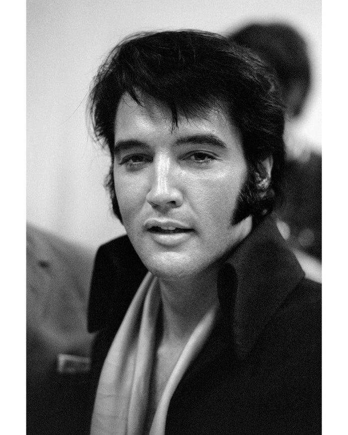 Terry O'Neill, Elvis Presley during a press conference, 1969 Limited edition fine art photograph by Terry O'Neill, featuring iconic portrait photography of celebrities and cultural figures. Available for sale at Smolensky Gallery