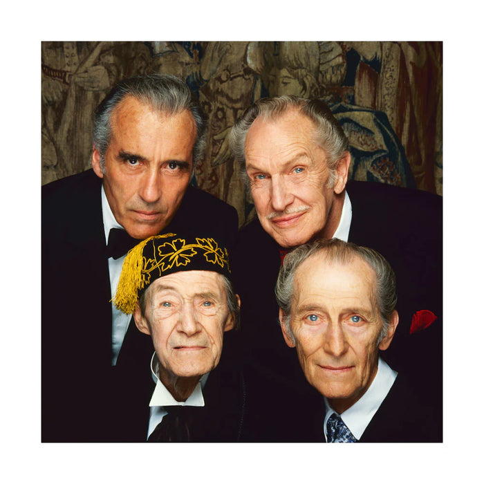 Terry O'Neill, Horror Quartet, 1982 Limited edition fine art photograph by Terry O'Neill, featuring iconic portrait photography of celebrities and cultural figures. Available for sale at Smolensky Gallery