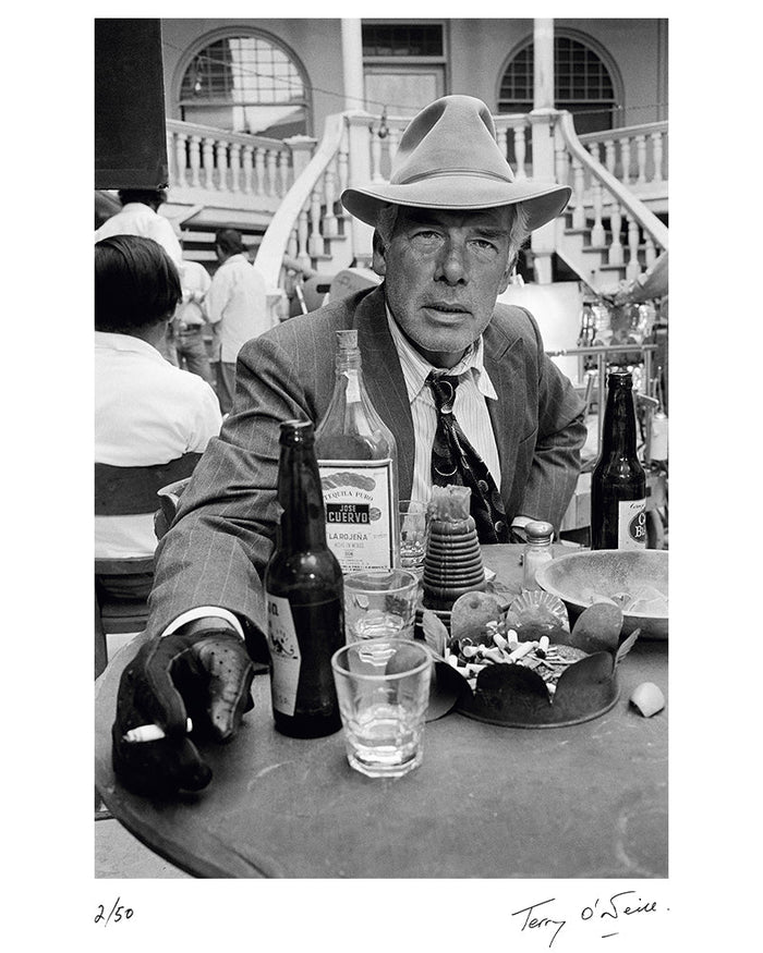 Terry O'Neill, Lee Marvin for Pocket Money, 1972 Limited edition fine art photograph by Terry O'Neill, featuring iconic portrait photography of celebrities and cultural figures. Available for sale at Smolensky Gallery