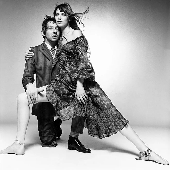 Terry O'Neill, Serge Gainsbourg and Jane Birkin, 1970 Limited edition fine art photograph by Terry O'Neill, featuring iconic portrait photography of celebrities and cultural figures. Available for sale at Smolensky Gallery