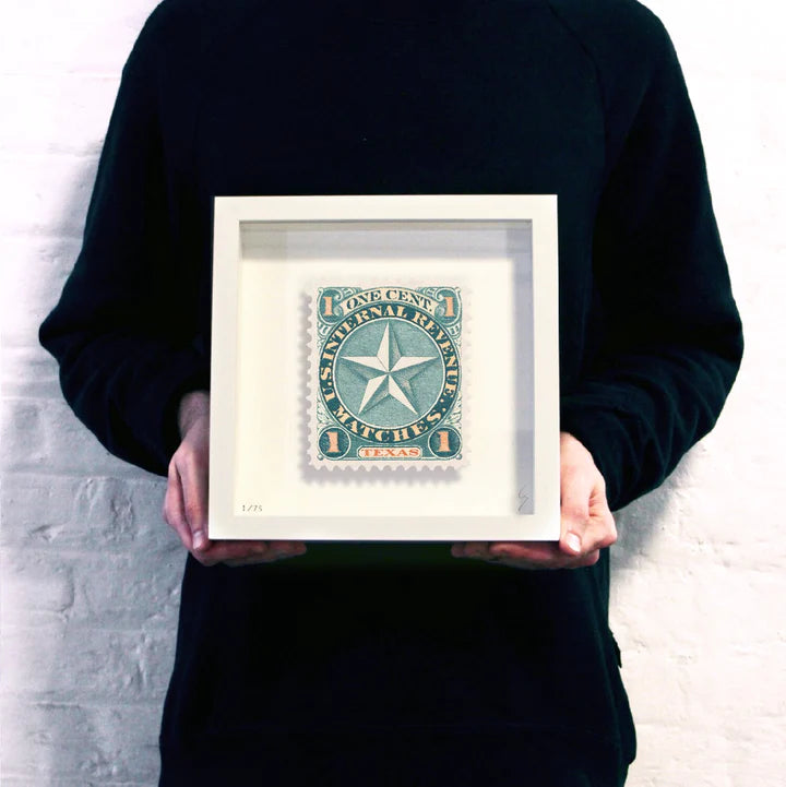 Guy Gee Art - TEXAS stamp art- Contemporary Art Gallery 