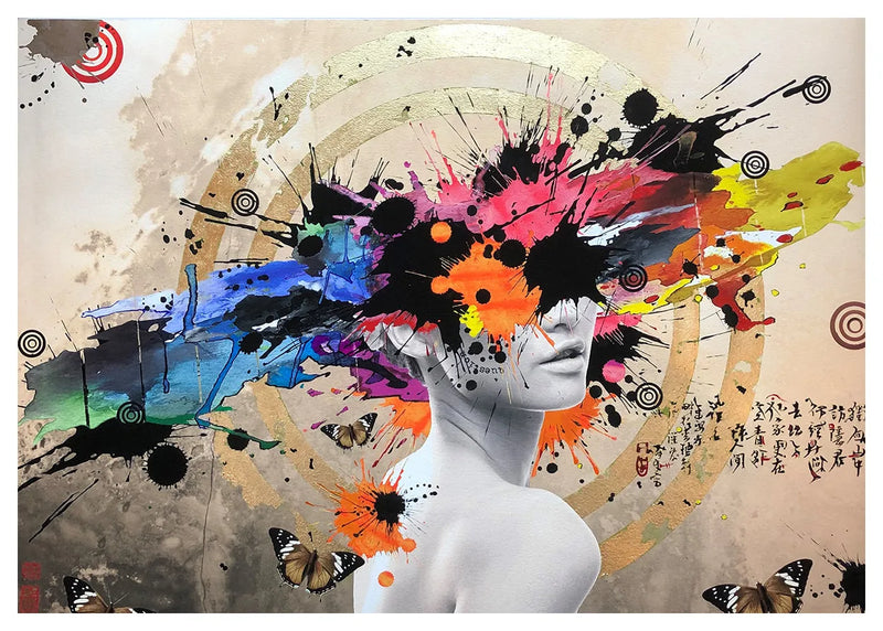 (The Trunk of Funk)Gareth Tristan Evans, The Anatomy Of Persephone In Gold Leaf limited edition art for sale from Smolensky Gallery