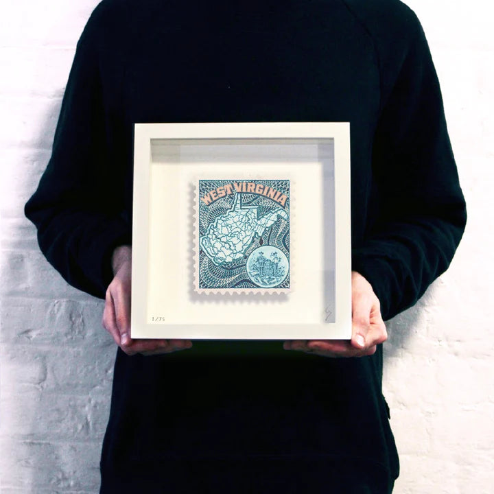 Guy Gee Art - WEST VIRGINIA stamp art- Contemporary Art Gallery 