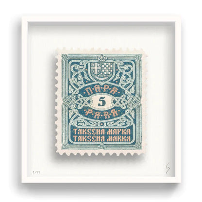 Guy Gee Art - YUGOSLAVIA stamp art- Contemporary Art Gallery 