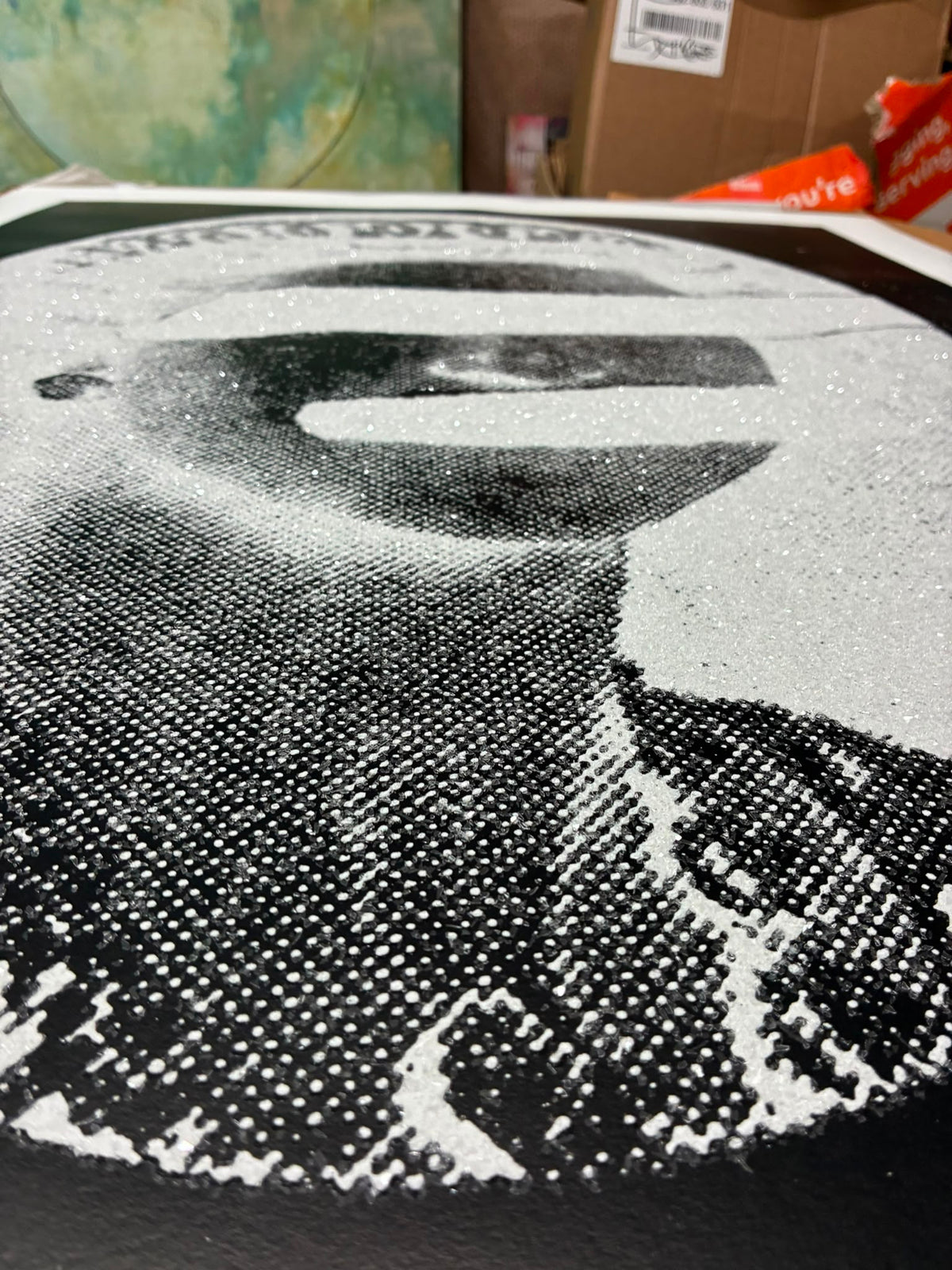 Liberty Queen  (Diamond dust, white on black (white border) Signed edition of 10, (2011)
