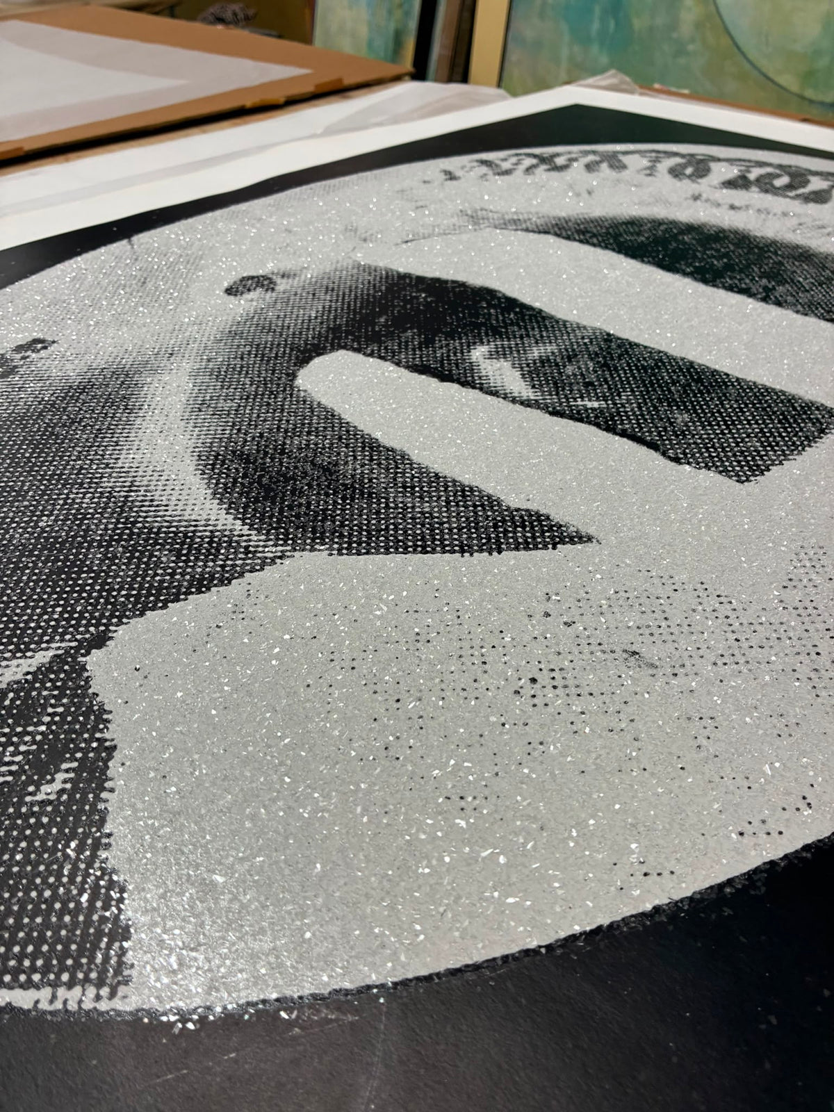 Liberty Queen  (Diamond dust, white on black (white border) Signed edition of 10, (2011)