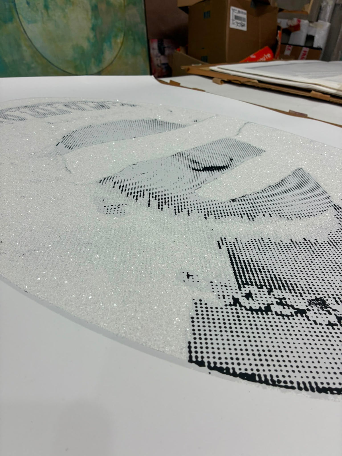 Liberty Queen,(Diamond dust, white on white) Signed edition of 2 Printers proofs (2011)
