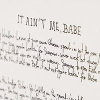 Bob Dylan, It Aint Me Babe, 2006