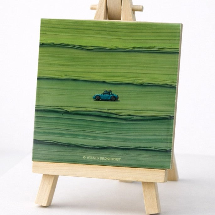 Werner Bronkhorst, Porsche Tile (Forbidden Grass Series), 2024