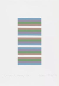 Bridget Riley, Intervals 3, Non-Matching Set of 3 (Orange/Blue, Blue/Green, Green Purple)