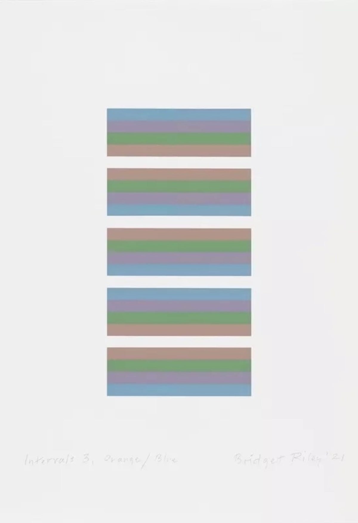 Bridget Riley, Intervals 3 (Orange/Blue), 2021 (Copy)