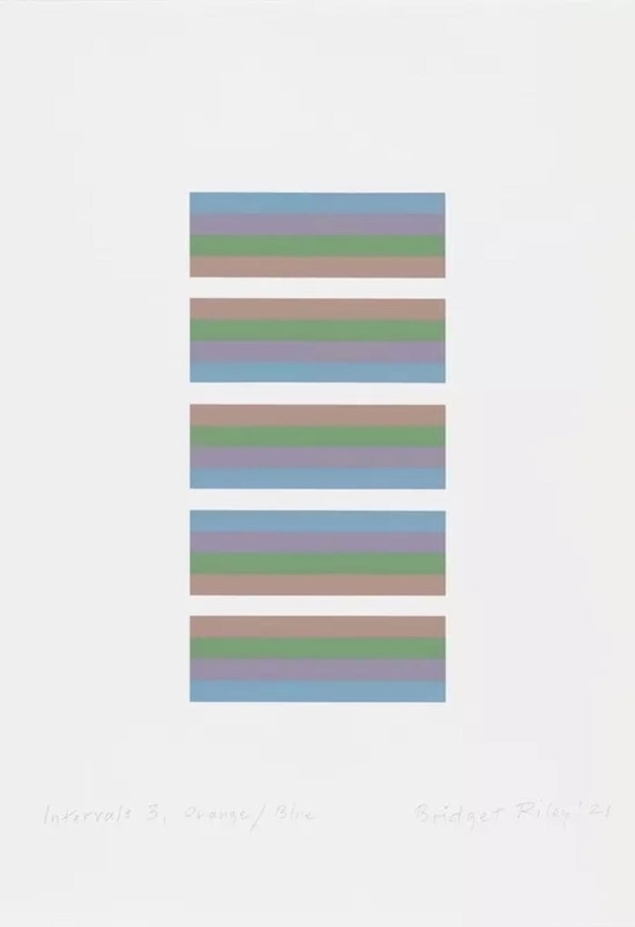 Bridget Riley, Intervals 3 (Orange/Blue), 2021 (Copy)