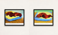 David Hockney, Dog 38 & Dog 43, 1995