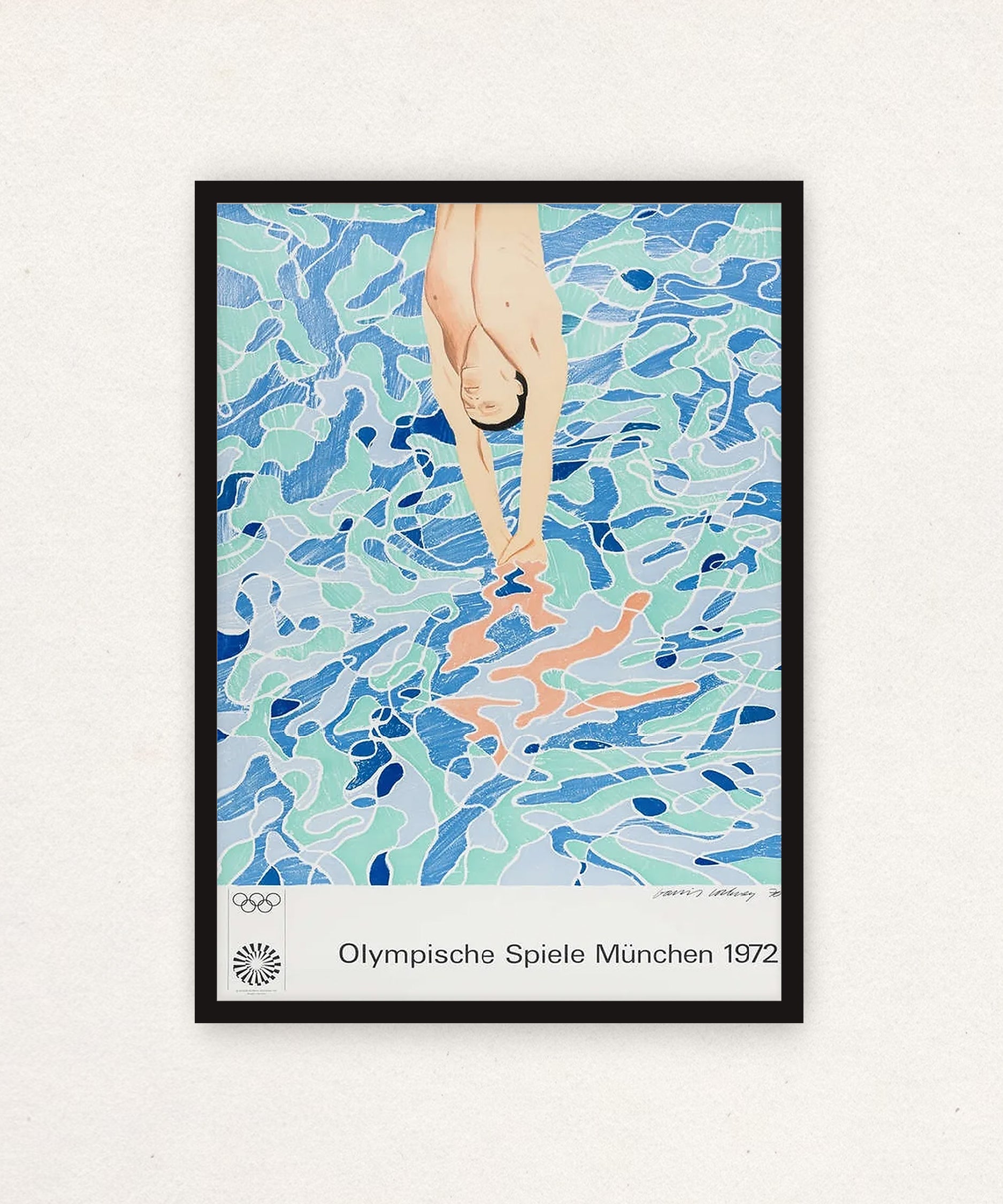 デイヴィッド・ホックニー ミュンヘンオリンピック ポスター 1972年 David Hockney, Munich Olympics Poster, Olympische Spiele Munchen