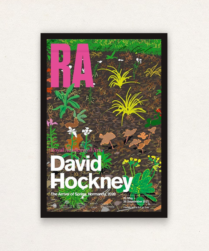 David Hockney, The Arrival of Spring, Normandy Royal Academy Exhibition Poster, 2020